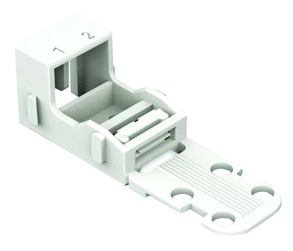 Other view of Wago - Mounting Carrier for 2-Conductor Terminal Blocks - 221 Series - 4 mm² for Screw Mounting - White - Pack 50 - 221-502