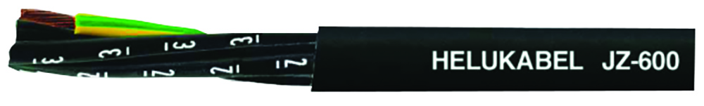 Other view of HELUKABEL 10682 Cable Flex JZ-600 PVC/PVC - Black Sheath - 0.6/1kV - 1.5mm² 41C+E CU