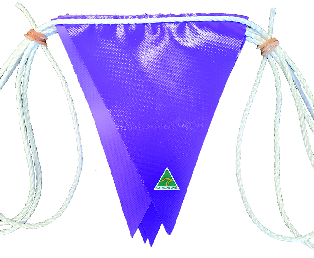 Other view of colorbrite PUR30 Bunting Safety Flag - Purple - 30 m