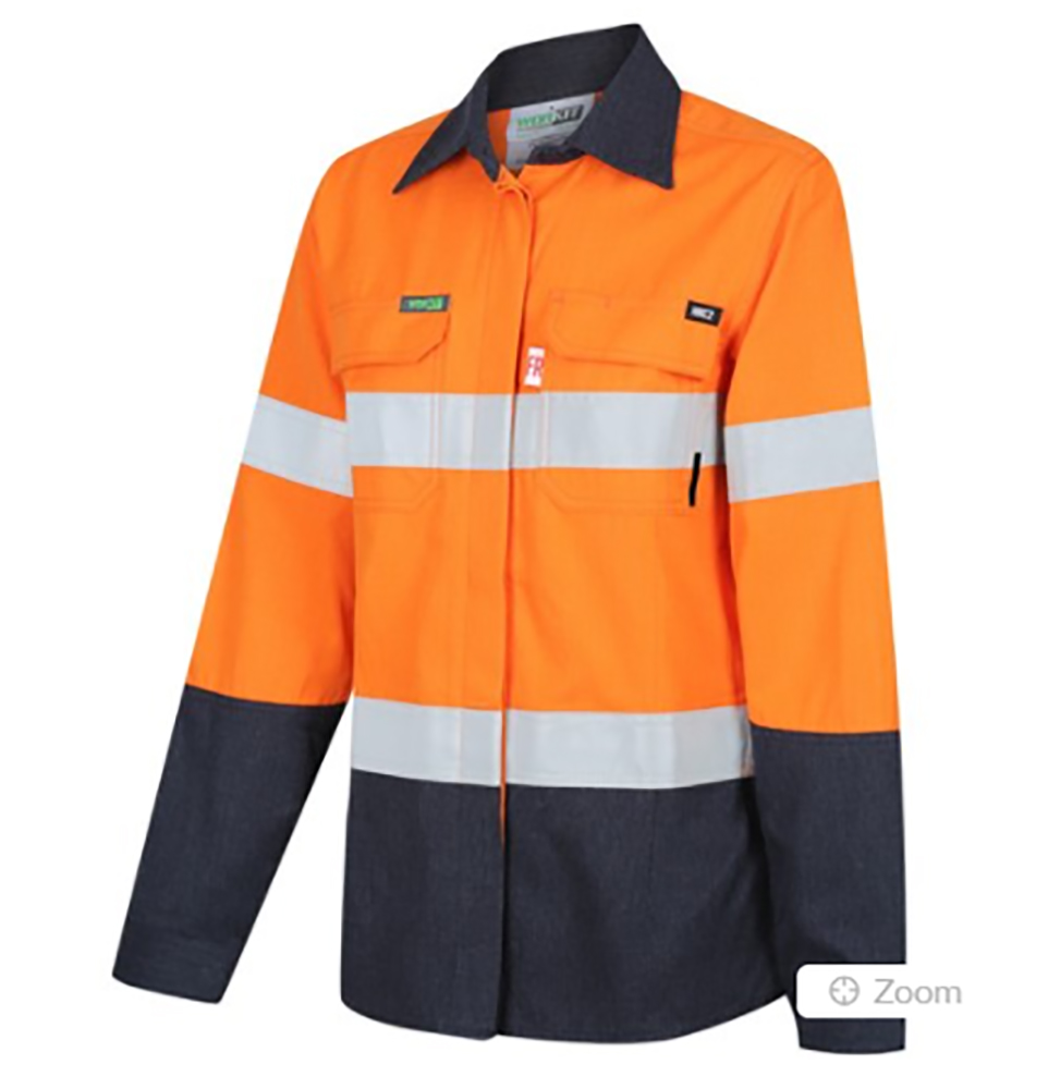 Other view of Workit 2837 Shirt - Women - Flarex Ripstop - PPE2 FR Inherent Taped - Orange/Navy - 12