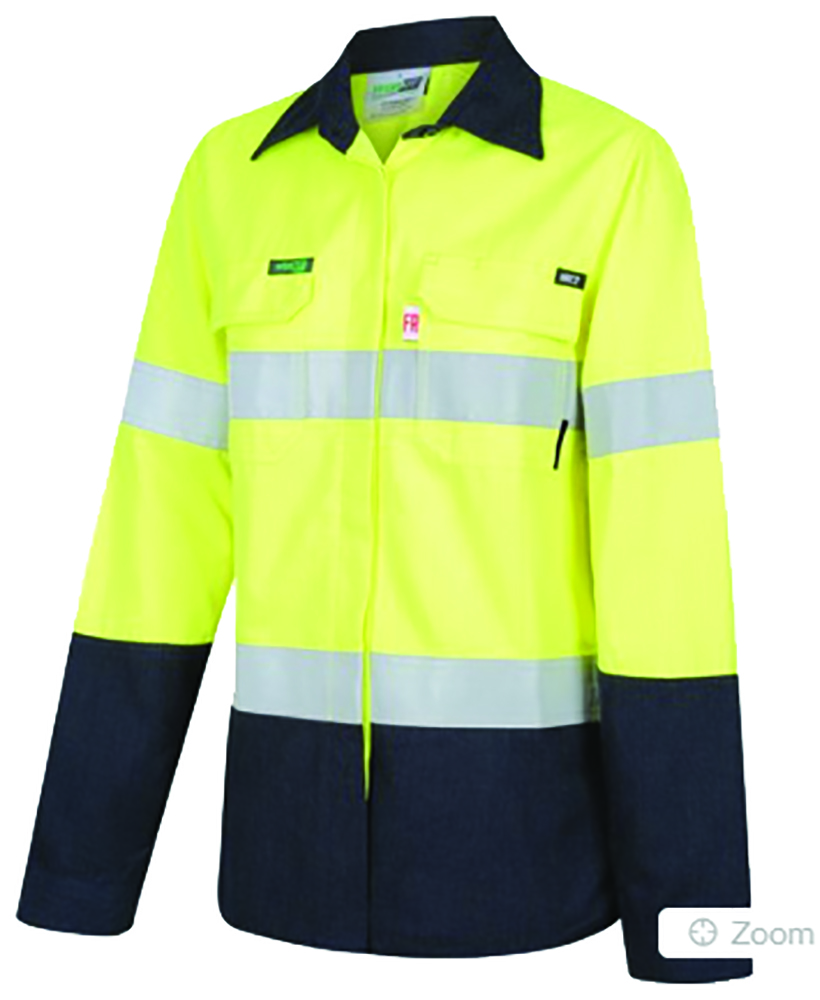 Other view of Workit 2837 Shirt - Women - Flarex Ripstop - PPE2 FR Inherent Taped - Yellow/Navy - 10
