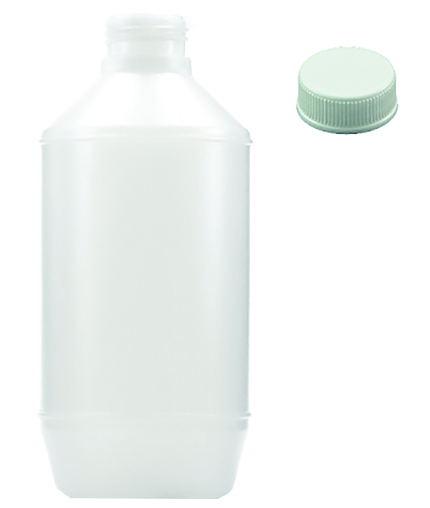 Other view of ROWE SCIENTIFIC Bottle Barrel - 1 Litre Natural - 38mm Neck - HDPE with White Wadded Poly Cap