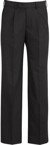 Other view of Men's One Pleat Pant – Polyester - Wool - Elastane – Charcoal – 77R – 74011R – Biz Corporates