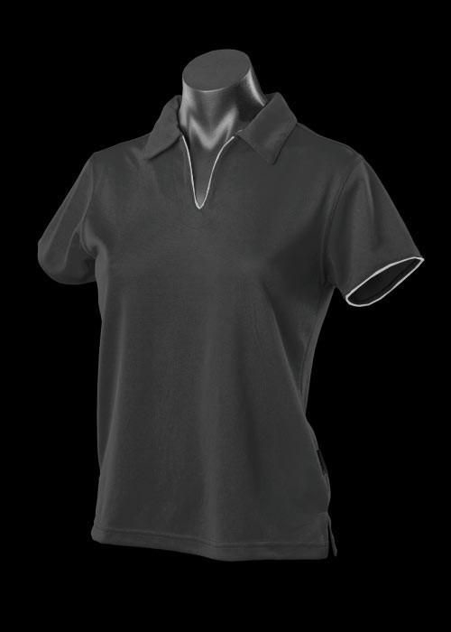 Other view of Aussie Pacific POLO LAIDES YARRA 2302 BLK/WHT 8-10